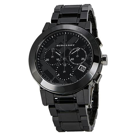 burberry men's black watch|burberry men's watches chronograph.